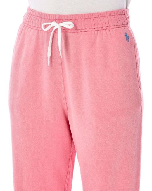 Polo Ralph Lauren Pink Jogging Washed Fleece Pants
