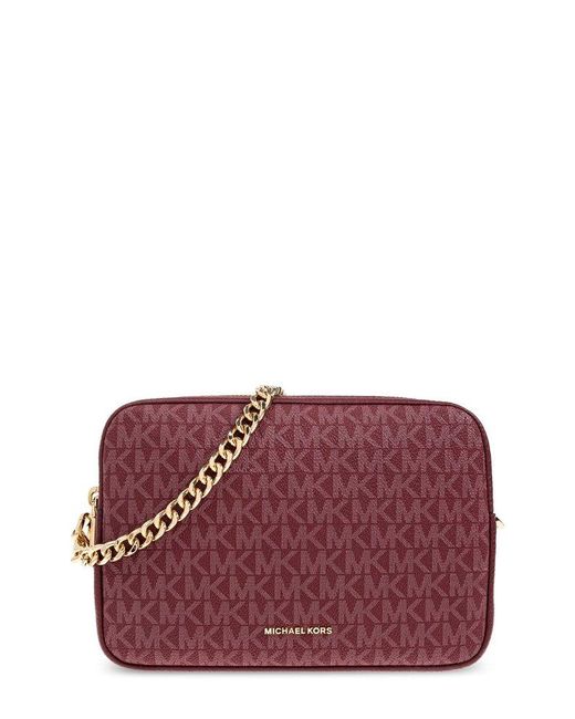 MICHAEL Michael Kors Purple Bryant Medium Signature Logo Camera Crossbody Bag