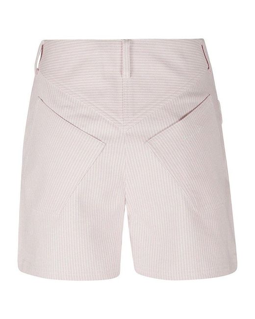 REMAIN Birger Christensen Pink Striped Shorts