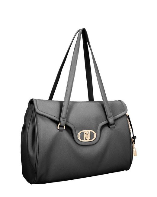 Liu Jo Black Better Logo Padlock Charm Handbag