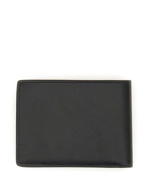 PS by Paul Smith Black Zebra Printed Bifold Wallet for men