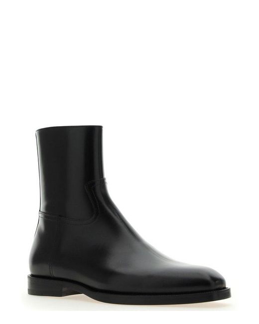 Dries Van Noten Black Zipped High Ankle Boots for men
