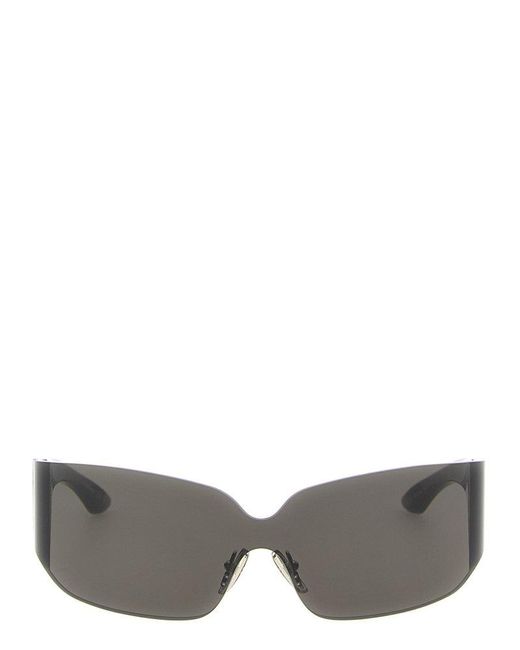 サングラス BALENCIAGA Grey Nylon Mono Square Sunglasses Balenciaga Nylon Mono Square Sunglasses in Gray | Lyst
