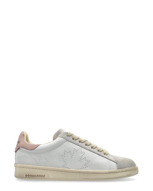 DSquared² Gray Boxer Low-Top Sneakers