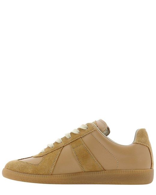 Maison Margiela Brown Replica Panelled Sneakers