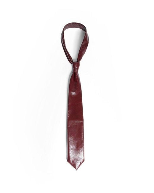 Bottega Veneta Red Shiny Tie for men