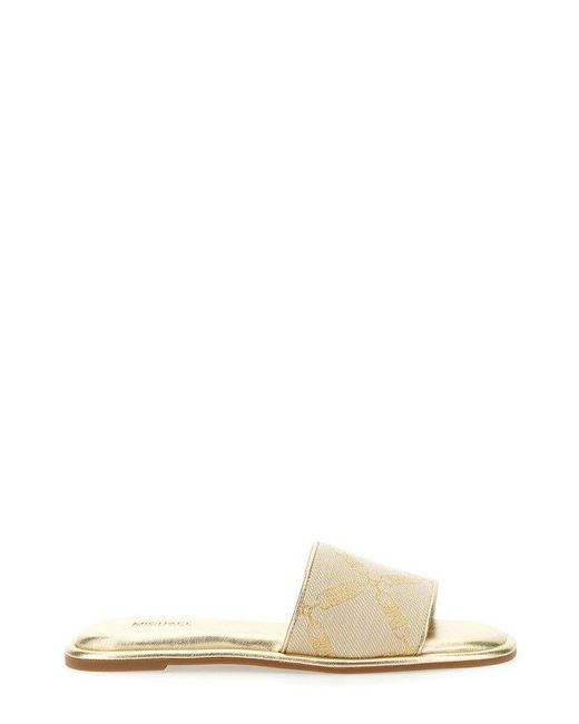 MICHAEL Michael Kors Metallic Hayworth Slip-On Sandals