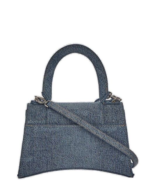 Balenciaga Blue Hourglass Small Denim Handbag