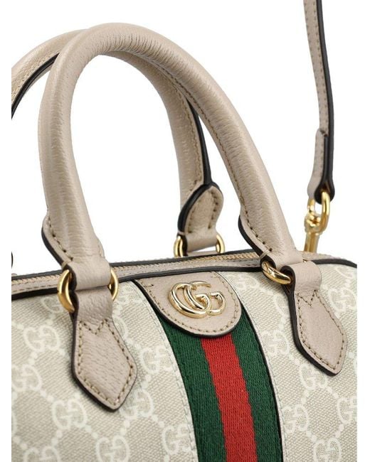 Gucci Natural Ophidia GG Mini Top Handle Bag