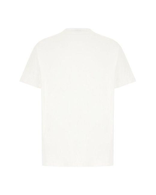 Polo Ralph Lauren White Logo Printed Crewneck T-shirt for men
