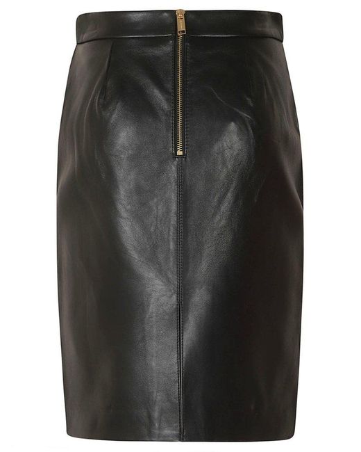 MICHAEL Michael Kors Gray Half-zip Fitted Midi Skirt