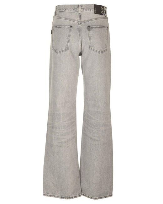 Haikure Gray Korea Logo Patch Mid-rise Jeans