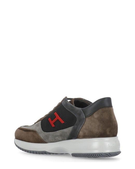 Hogan Black Interactive Lace-up Sneakers for men