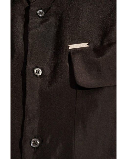 DSquared² Black Logo Plaque Long-sleeved Shirt