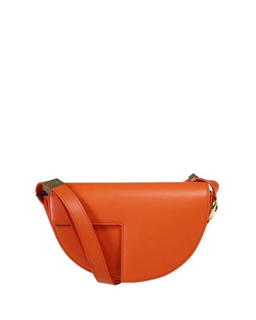 Patou Orange Moncler Le Foldover Top Shoulder Bag