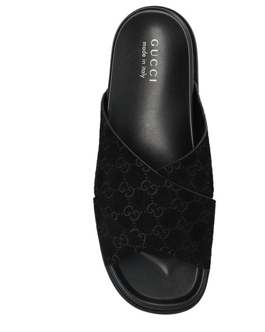 Gucci Black Slide Sandals for men