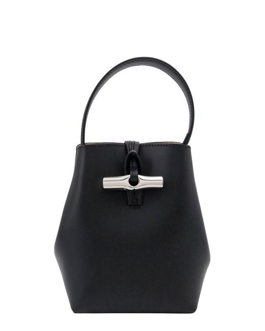 Longchamp Black Bucket Bag