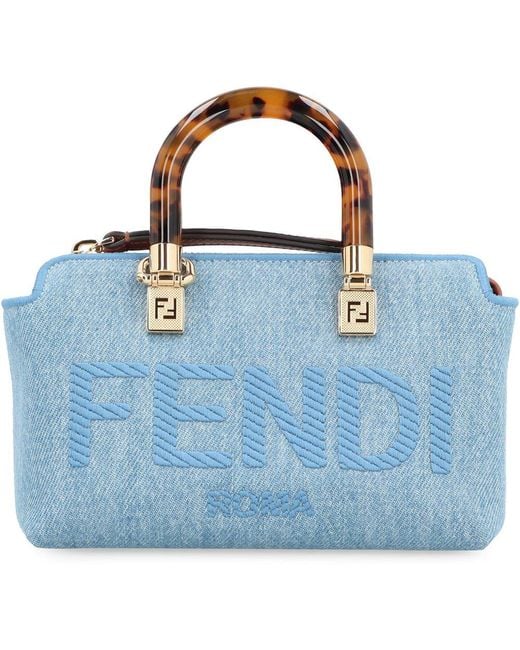Fendi Blue By The Way Zip-up Mini Top Handle Bag