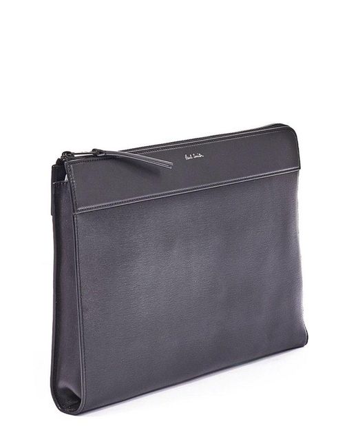 Paul Smith Gray Zipped Laptop Bag for men