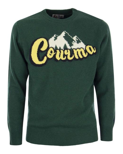 Mc2 Saint Barth Green Courma Wool And Cashmere Blend Jumper for men