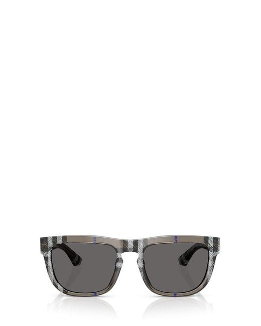 Burberry Gray Square Frame Sunglasses for men
