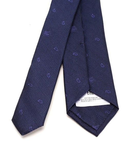 Etro Blue Silk Tie for men