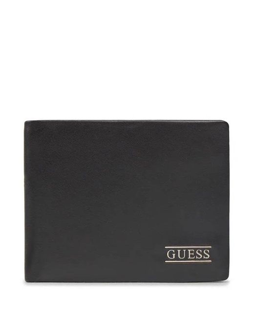 Guess Black New Boston Bi-Fold Wallet for men