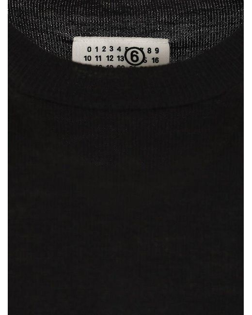 MM6 by Maison Martin Margiela Black Patch-Detail Jumper for men