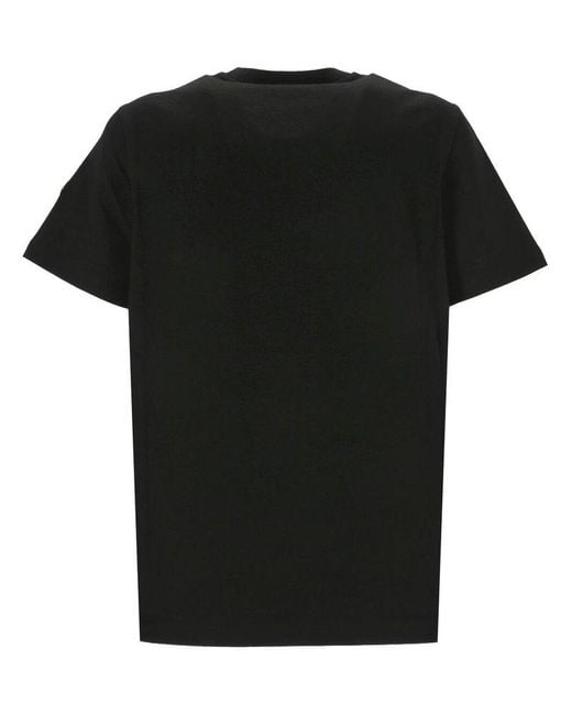 Moncler Black Metallic Logo T-shirt for men