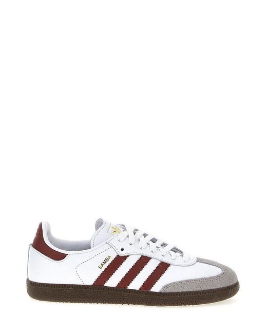 Adidas Originals White Samba Og Low-Top Sneakers