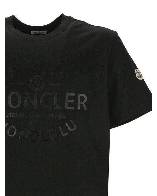 Moncler Black Metallic Logo T-shirt for men