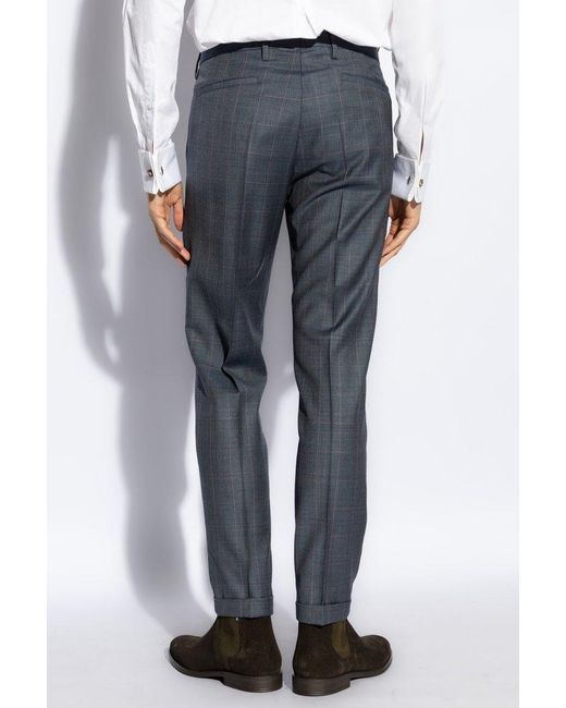 Paul Smith Blue Creased Trousers for men