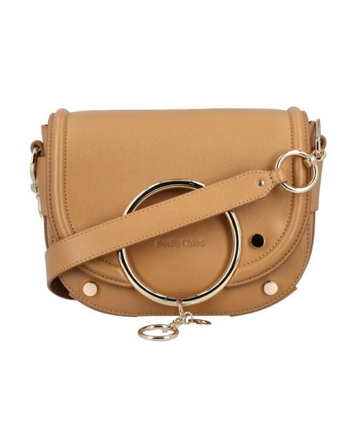 See By Chloé Leather Mara Shoulder Bag in Brown - Lyst