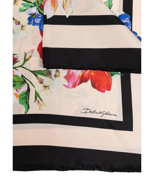 Dolce & Gabbana Black Silk Scarf