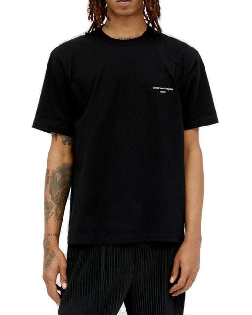 Comme des Garçons Black Logo Printed Crewneck T-shirt for men
