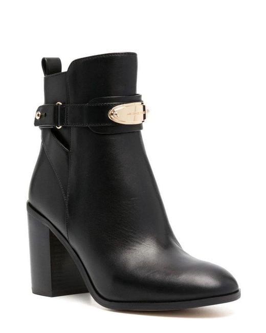 Michael Kors Michael Darcy Block Heel Ankle Boots in Black | Lyst