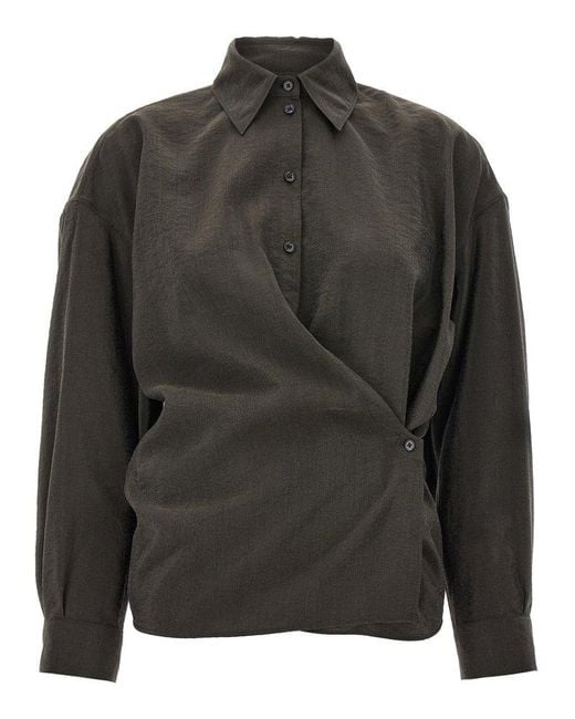 Lemaire Black Silk Shirt,