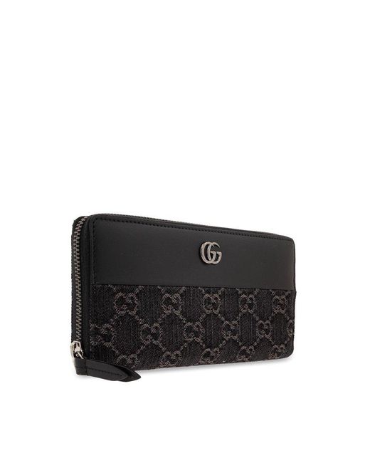 Gucci Black Monogrammed Wallet,