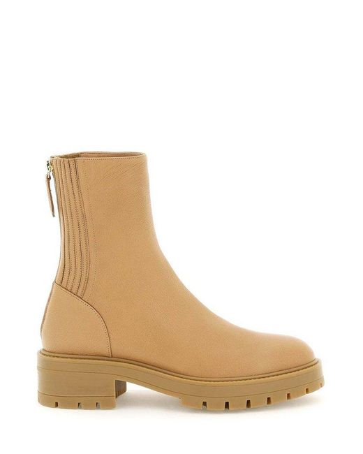 aquazzura saint honore combat almond toe boots