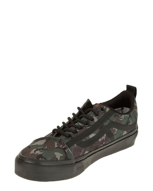 Vans Black Camouflage-print Lace-up Sneakers for men