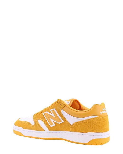 New Balance Yellow 480 Panelled Low-top Sneakers for men