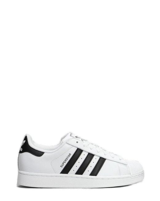 Adidas Originals White Superstar Ii Lace-Up Sneakers