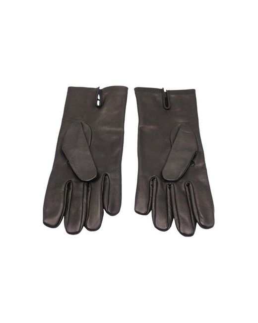 Maison Margiela Black Leather Gloves Accessories