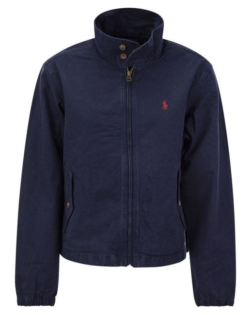 Polo Ralph Lauren Blue Cotton Canvas Jacket