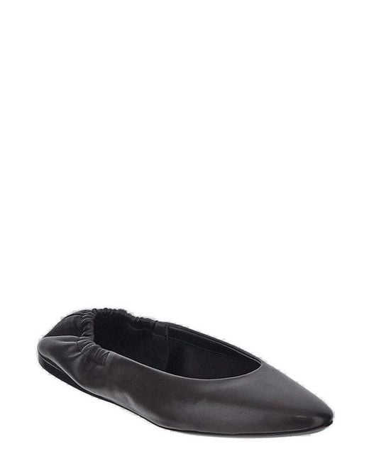 Saint Laurent Black Mami Almond Toe Ballet Flats