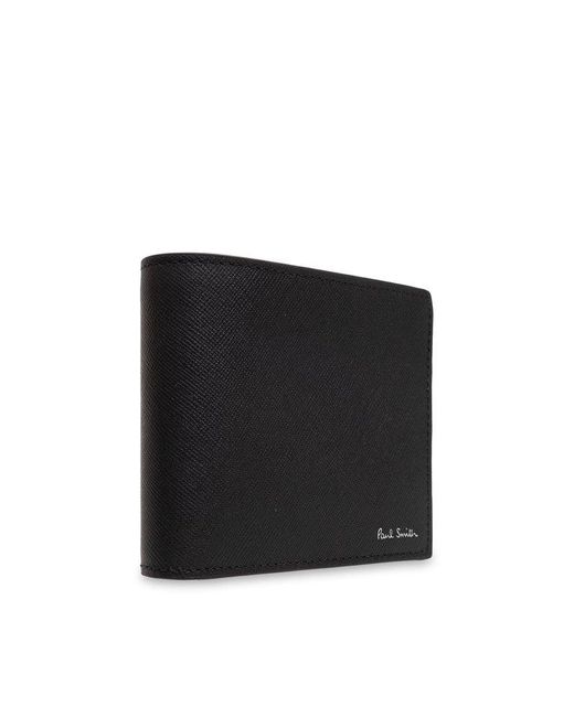 Paul Smith Black Folding Wallet With Logo, for men