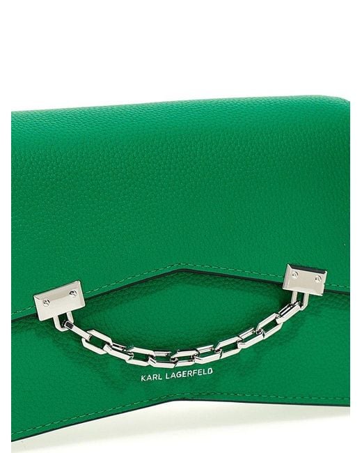 Karl Lagerfeld Green K/seven Small Grainy-leather Crossbody Bag