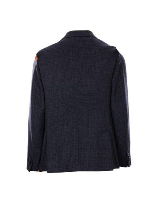 Zegna Blue Single-Breasted Blazer for men