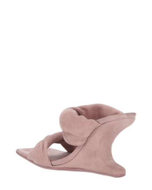 Rick Owens Pink Cantilever 8 Twisted Sandals