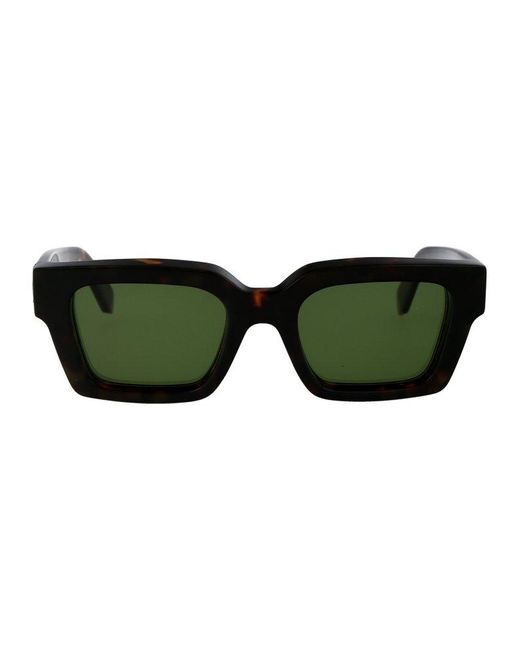 Off-White c/o Virgil Abloh Green Virgil Square Frame Sunglasses